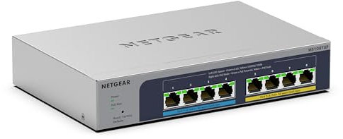 NETGEAR Switch Ethernet Multi-Gigabit Ultra60 a 8 Porte (MS108TUP) – Gestito, 4 x PoE++ e 4 x PoE+ @230W, Gestione Cloud Insight opzionale, Montaggio su Scrivania o Rack