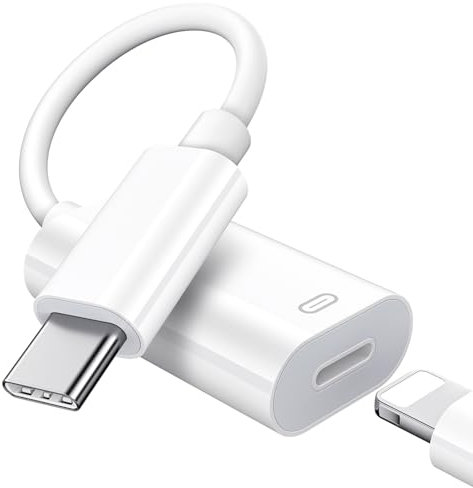 Adaptateur de Câble USB C vers Lightning pour iPhone 16 15 Pro Max Plus iPad 10,10W Charge Rapide & Transfert de Données Adaptateur Jack Audio USB C vers Lightning pour iPad Pro Mini 6 Air 4th Air 5th