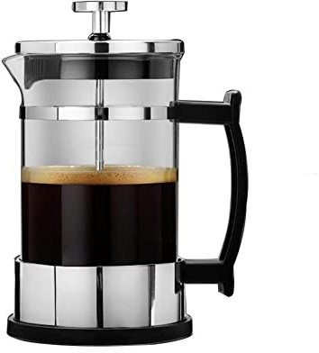 Reotto Teiera in vetro in acciaio inossidabile Caffè francese Caffettiera Filtro Pressa Stantuffo Caffettiera manuale Caffettiera