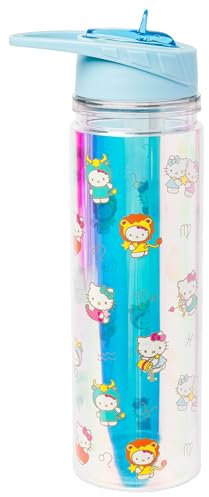 Silver Buffalo Sanrio Hello Kitty Zodiac, doppelwandige Wasserflasche, 530 ml