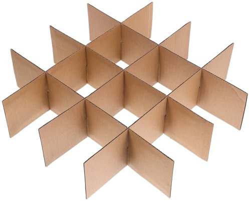 TEHAUX Box Carton Partitions Moving Glass Divider Kits for Wine & Dish Packing Diy Cardboard Dividers Large Cardboard Dividers Mailing Cardboard Packing Supply Paper