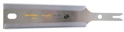 Ersatzsägeblatt für Augusta-Heckenrose Japansäge Mini Ryoba 150mm I Traditionelle Säge aus Bandstahl C75 für feine & grobe Schnitte I Säge mit flexiblem & beidseitig gezahntem Sägeblatt & Bastgriff