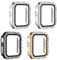Embhlitfe 4 Stück Apple Watch Cases Glitzer Diamanten Hülle Apple Watch 9 Hülle 41 mm für iWatch 7 8 9 4 5 6 SE Bling Schutzhülle Cover Smartwatch Zubehör für Frauen Mädchen (45mm（iWatch7/8/9）)