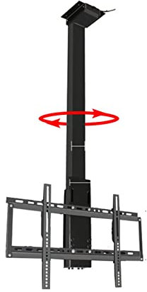 THEGA Support TV Motorisé Au Plafond, Rotation Manuelle À 360° Élévateur TV Électrique Télescopique, avec Télécommande Support TV Motorisé, Convient Au Support TV Motorisé De 32 À 75 Pouces