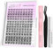 VEYESBEAUTY Faux Cils Kit Extension Cils Newbie's Five-Second Cils Individuels Avec Colle Volume Russe Cluster Lashes Mixte Diy à La Maison Cils Individuels (LuxeBold Kit, 8-16mm)