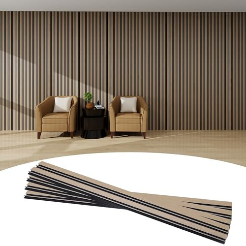 ARTSLAT 3D-PS-Wandpaneele, Lamellenpaneele für Innenwand, Kunstholz-Wandpaneel für Akzent-Wanddekoration, anspruchsvolle und stilvolle 3D-Wand, 110 x 11,9 cm, 1,2 cm Tiefe, 16 Stück
