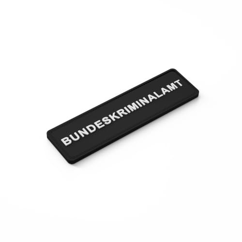 Patch Force - Bundeskriminalamt Rubber Patch in den Maßen 15 cm x 4 cm als Abzeichen für Polizeiuniform, Polizeiweste, Einsatztasche, Jacke oder Rucksack - Polizei Ausrüstung