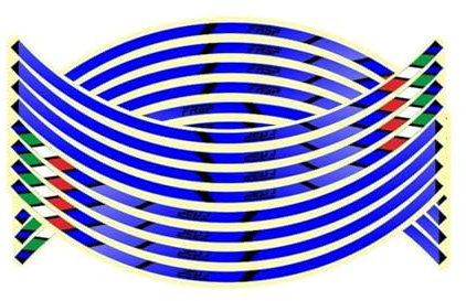 XWDPDNHHD Felgenaufkleber Motorrad Reflektierende Rad Aufkleber Nabe Aufkleber Wetterfeste Streifen Band Felgen Geändert Dekorieren Für S1000R S 1000R(BLAU)