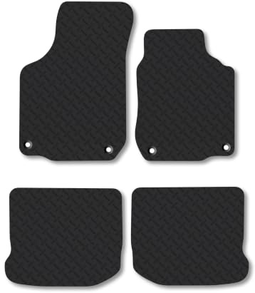 VW Golf (1997-2003) 5mm Rubber Car Mats | Heavy Duty Rubber Tailored Fit Floor Mats Full Coverage Durable Waterproof Accessories Easy Clean Anti Slip Made in the UK