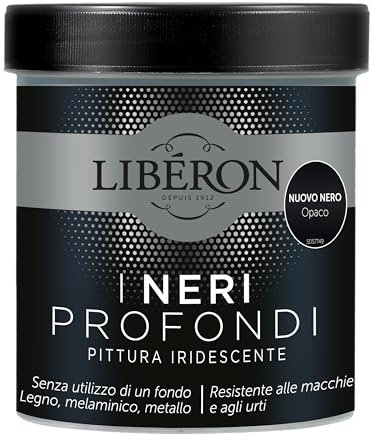 Libéron - Les Noirs Profonds - Peinture Irisée - Nouveau Noir Mat - 0,5 L