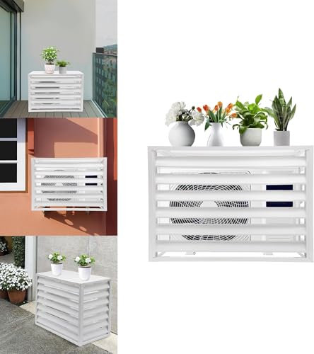 Ywanwj Außenklimaanlage Abdeckung Verkleidung aus Aluminium Wasserdichter Klimaanlagen Schutzabdeckung Staubschutz for Haus Rechteck Outdoor Fenster AC Einheit Split Schutzgitter for Wärmepumpen