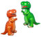 KOBOKO XXL Dino Luftballon Geburtstag, 2 Stk Stehend Dinosaurier Folienballon, Dino Geburtstag Deko Ballon, Dinosaurier Geburtstagsdeko Luftballons für Kinder Erwachsene Dschungel Jurassic Party Deko