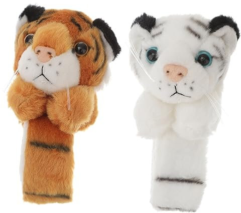 Vaguelly 2 Stück Kinderparty Gefälligkeiten toys hühner funny toys Plüschtier Kuscheltier Slap-Bands mit Tierdruck dekorative Schlagarmbänder PP Baumwolle