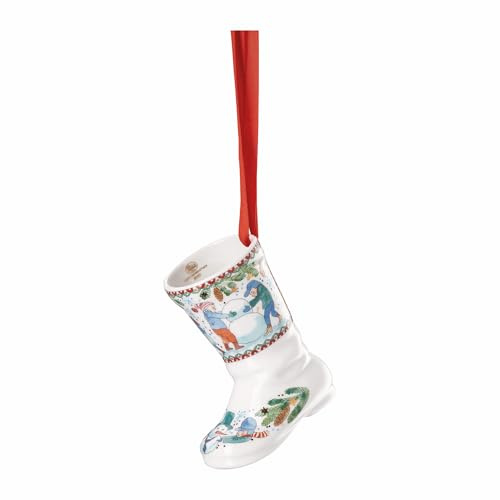 Hutschenreuther Weihnachten Sammelkollektion 2025 Porzellanstiefel Weihnachtsspiele Weihnachtsstiefel, 7,5 cm
