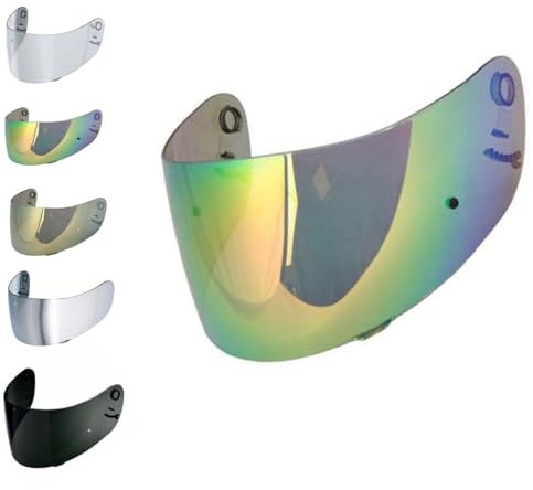 EvoParts Visier kompatibel mit Shoei Cx1v Xr1000 – Multitec – Raid 2 – X Spirit 1 Pinlock Ready (Regenbogen)