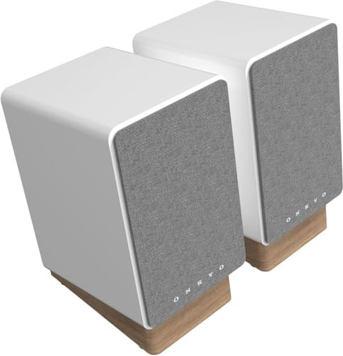 Onkyo Creator Series GX-30ARC Powered Speakers, White - 4 woofer, HDMI ARC, USB/C, line/Phono, Optical Ports, Bluetooth 5.3 Audio connectivity