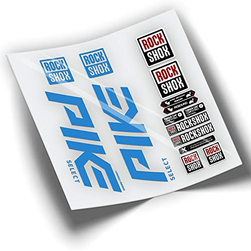 Rif:VP387 Adesivi compatibili con forcella Rock-Shox Pike SELECT 2019-2022 MTB, adesivi, adesivi per mountain bike. (Blu 517)