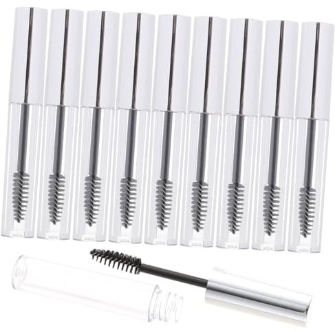 Nachfüllbare Mascara Fläschchen 4ml aus Abs, 1 Satz | Silber, Inklusive Trichter, Tragbar für Reise und Einkauf, Leicht und Wiederbefüllbar