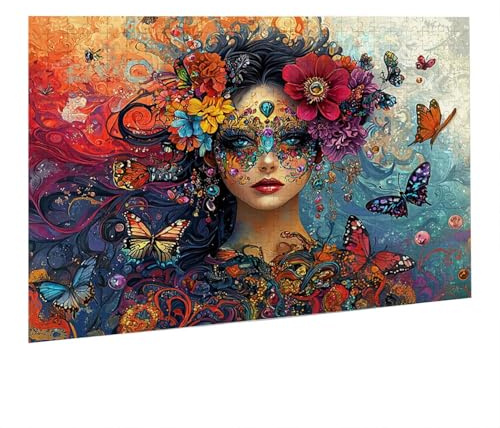 Frauen Blumen Puzzle 4000 Teile, 3D Puzzle Erwachsene, EIN Herausforderndes Rätsel, Puzzlespiele für Die Ganze Familie, Geschenke Männer, Weihnachtspuzzle Home Dekoration Thema: Frauen Blumen fr0-224