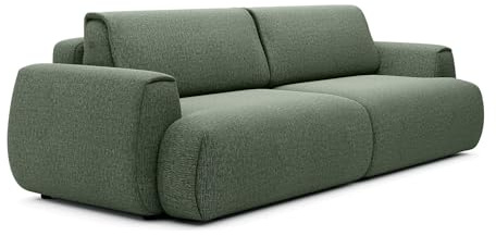 Vente-unique - Schlafsofa 4 Monelia - Polyester - tannengrün