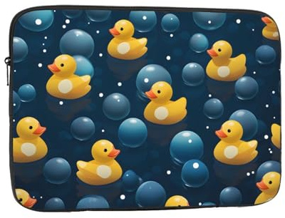 13 Inch Laptop Sleeve Water-resistant Laptop Case Compatible with 12-13 MacBook Chromebook, Yellow Duck