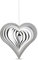 A2007 - SKARAT hochwertiges 3D Windspiel aus Edelstahl - Herz 15cm x 15cm - Made in Germany