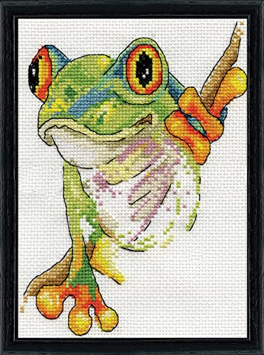 Design Works Crafts Kreuzstich Stickpackung Laubfrosch, Zählmuster