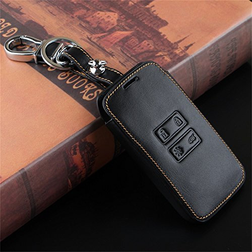 Slivercolor Auto Schlüsseltasche Hülle echt Leder Autoschlüssel Tasche Auto Schlüssel Abdeckungs Schlüsselanhänger für Renault