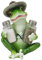 EbrosQuaken Spice Village Town) grün Kröte Frosch Warenkorb Salz und Pfefferstreuer Halter Figur 19,1 cm lang Skurril Animal Küche Decor