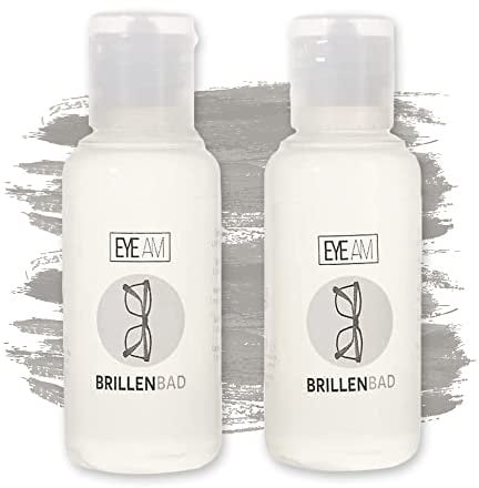 EyeAm 2x50ml Spezialreiniger – Geeignet für jedes Schüttelbad/Brillenbad (z.B. Freiblick) zur Reinigung von Brillen (2 x 50ml)