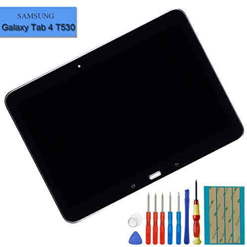 E-YIIVIIL Écran LCD de rechange compatible avec Samsung Galaxy Tab 4 10.1 SM-T530 SM-T531 SM-T533 SM-T535 Écran tactile LCD assemblé + cadre avec outils (noir)