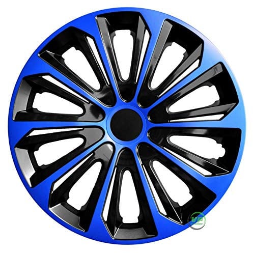 J&J AUTOMOTIVE | 15 Radkappen Radzierblenden 4er Set 15 Zoll Blau-Schwarz Strong, Radabdeckung, Radkappen, Zierblenden, Felgen