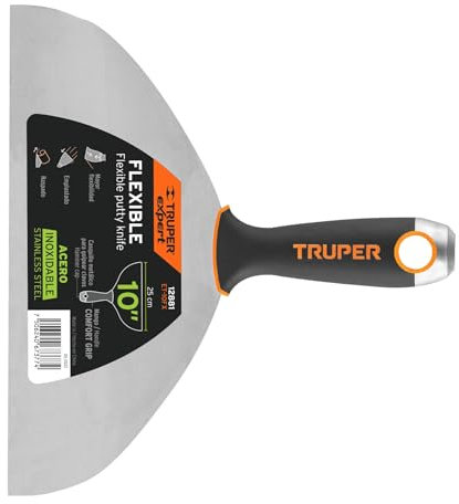 Espátula flexible de 10 pies, acero inoxidable, agarre cómodo