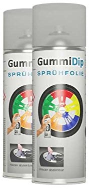 Gummi Dip Sprühfolie, Spray, 2er Set, 2x400 ml (Transparent glänzend)
