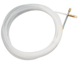Sonda pasahilos de nylon de 3 mm de diámetro y 5 m de longitud, ideal para instalaciones eléctricas y de cableado.