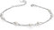 ASHLI JENA Silbernes Perlenarmband für Frauen 925 Sterling Silber Weißgold Überzogenes Armband Schmuck Geschenk für Teen Girls