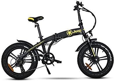 Jeep E-Bikes Unisex – Erwachsene FR 7020 E-Bike, Schwarz, 20 inches
