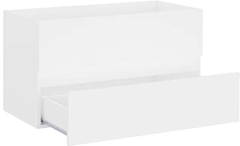 Ksodgun Meuble Lavabo Suspendu Meuble Salle De Bains Meuble sous-Vasque Tiroirs Meuble De Rangement Meubles - 80x38.5x45 cm Blanc