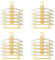Cintres Enfants Bébé 28-37cm, HGYZE 20pcs Cintre Vêtements Réglables Durables Antidérapants avec Crochets en Forme d'ourson, Empilables Peu encombrant, pour Pantalon et Jupe Bébé, Jaune Baby Hangers