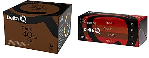Delta Q Pack XL epiQ 40 Cápsulas de Café Intensidad muy Alta + 40 Cápsulas Intensidades Altas