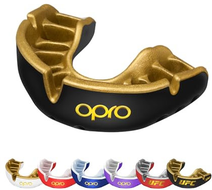 OPRO Mundschutz – Gold-Level Zahnschutz für Boxen, Kampfsport, MMA, Erwachsene & Kinder – Selbstanpassende Schiene für Hockey, Kickboxen, Rugby – Premium Passform – Mit zahnärztlicher Garantie