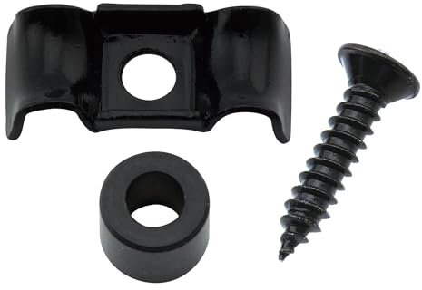 Musiclily Pro 16mm Vintage Butterfly Style Steel Guitar String Guide Retainer Tree for Strat Electric Guitar and Bass, Black