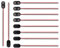 9V Battery Clip Connector PP3 Battery Snap Connector Plastic Battery Snap I-type Cable Lead with 150 mm Flying Leads, 10pcs (Hard)