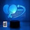 3D Ping Pong Paddel Fernbedienung 16 Farben Nachtlichter Illusion Acryl LED Tisch Nachttisch Lampe Kinder Schlafzimmer Schreibtisch Dekor Geburtstag Geschenke Spielzeug für Kinder