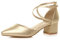 AJVANI Womens Ladies mid Block Heel Cross Strap Evening Mary Jane Court Shoes Size 3 36 Gold