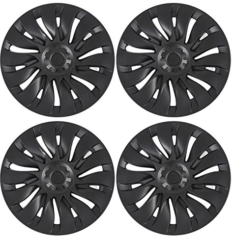 for Tesla Model Y Wheel Cover Hubcap 19 Inch, Wheel Cover Replacement Hub Cap, Matte Black Wheel Cover Hubcaps for Tesla Model Y 2020-2023