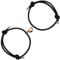 Joybands | Partner- & Freundschaftsarmbänder | 2er Set | Magnetische Edelstahl-Herz Hälften - Geschenkverpackung inklusive | Für Paare & Verliebte in Roségold/Schwarz