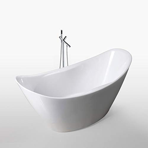 Baignoire ilôt moderne 172 X 72 cm + Robinet Mitigeur – Wanda