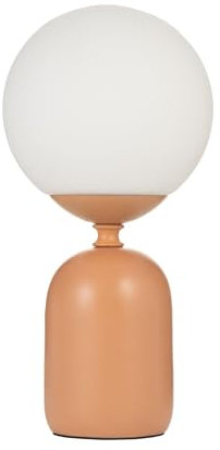 Pauleen 48329 Lampada da Tavolo Glowing Charm E14 Max 20W Rosso ruggine, Bianco Ceramica