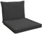 POKAR Loungekissen Stuhlkissen für Stuhl Rattanmöbel Gartenmöbel Kissen, 2er Set (1x Sitzkissen 70x70x5 cm + 1x Rückenlehne 70x40x15 cm), Anthrazit